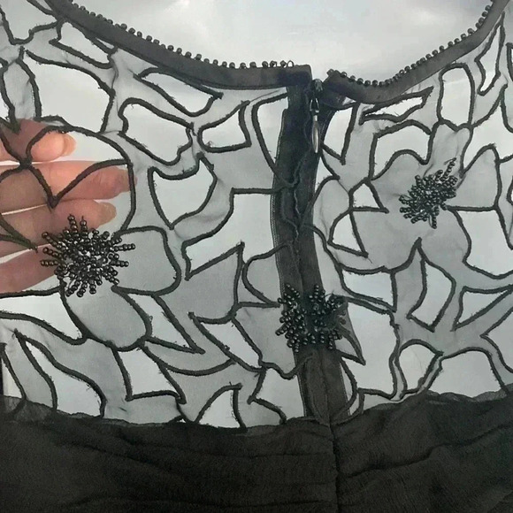 NWT JOVANI Silk Beaded Top Mini Cocktail Dress - Picture 5 of 7